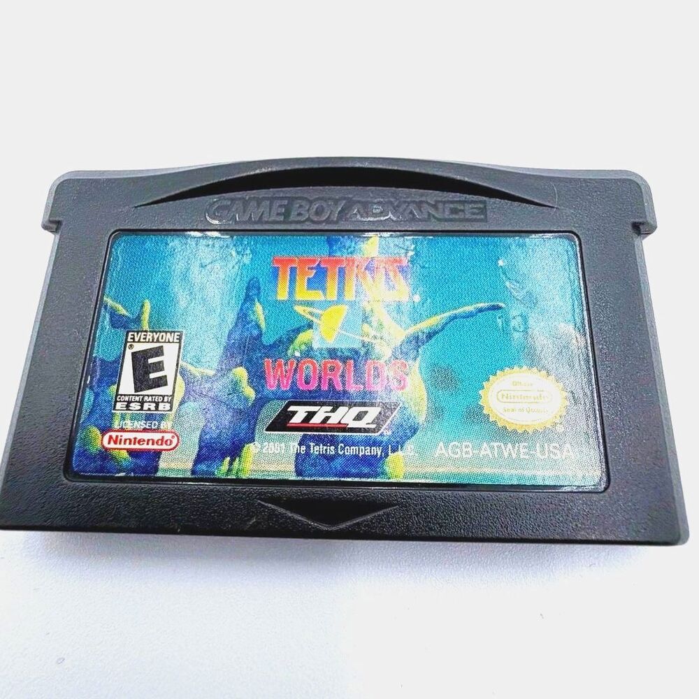 THQ Tetris Worlds Nintendo Game Boy Advance GBA Cartridge tested